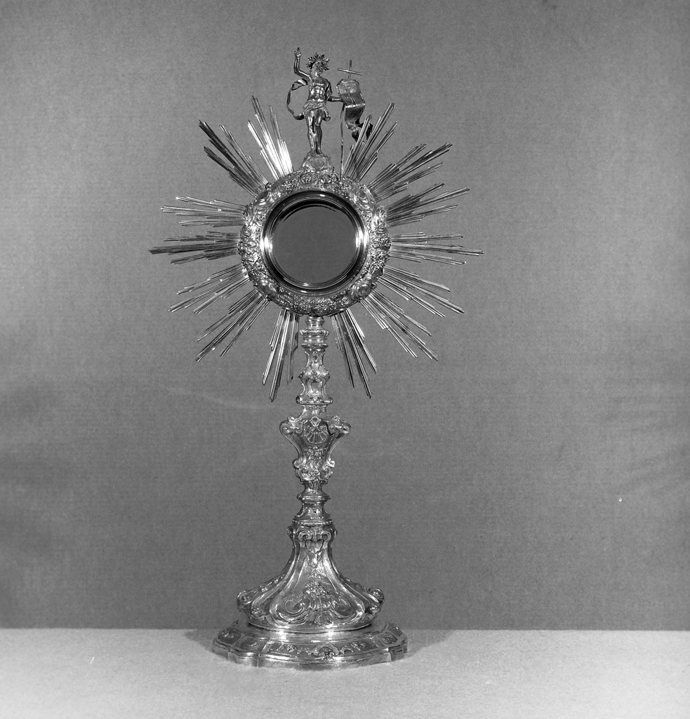 ostensorio - a raggiera - ambito veneto (sec. XVIII)