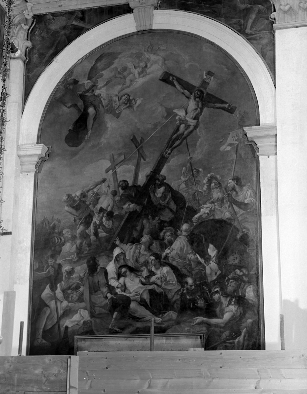 Crocifissione (dipinto) di Brusaferro Girolamo (inizio sec. XVIII)