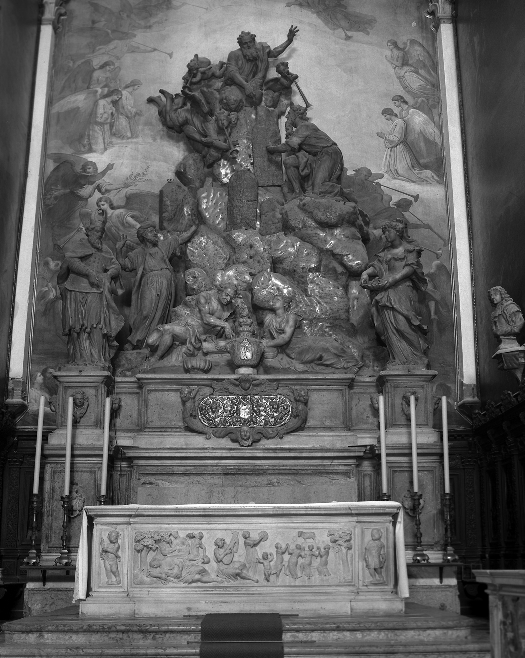 altare maggiore, insieme di Tremignon Alessandro, Merengo Arrigo (ultimo quarto sec. XVII)
