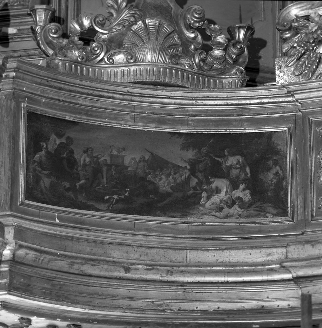 L'adorazione del vitello d'oro (pannello, elemento d'insieme) di Migliori Francesco (inizio sec. XVIII)