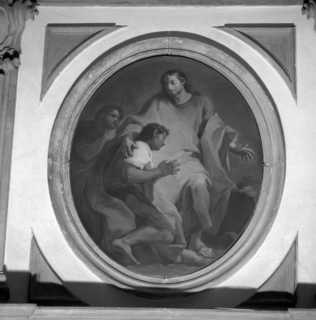 San Giovanni Evangelista guarisce un ragazzo (dipinto) di Guarana Jacopo (prima metà sec. XVIII)
