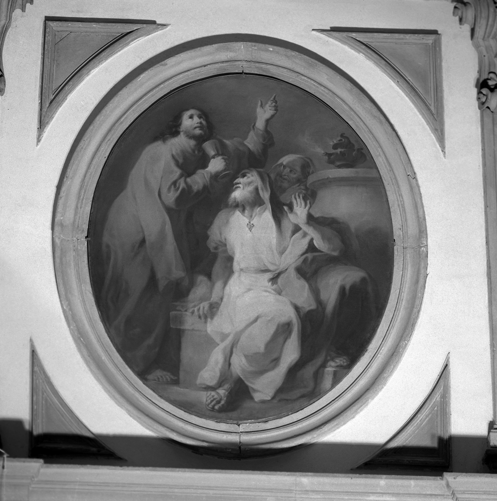 San Giovanni Evangelista e il vecchio miracolato (dipinto) di Guarana Jacopo (prima metà sec. XVIII)