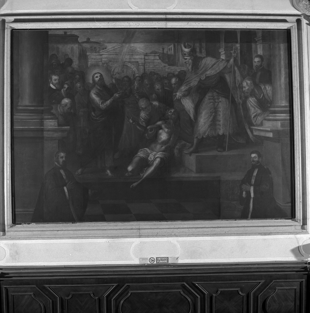 San Giovanni sopravvive al veleno di Aristobolo (dipinto) di Robusti Domenico detto Domenico Tintoretto (fine sec. XVI)