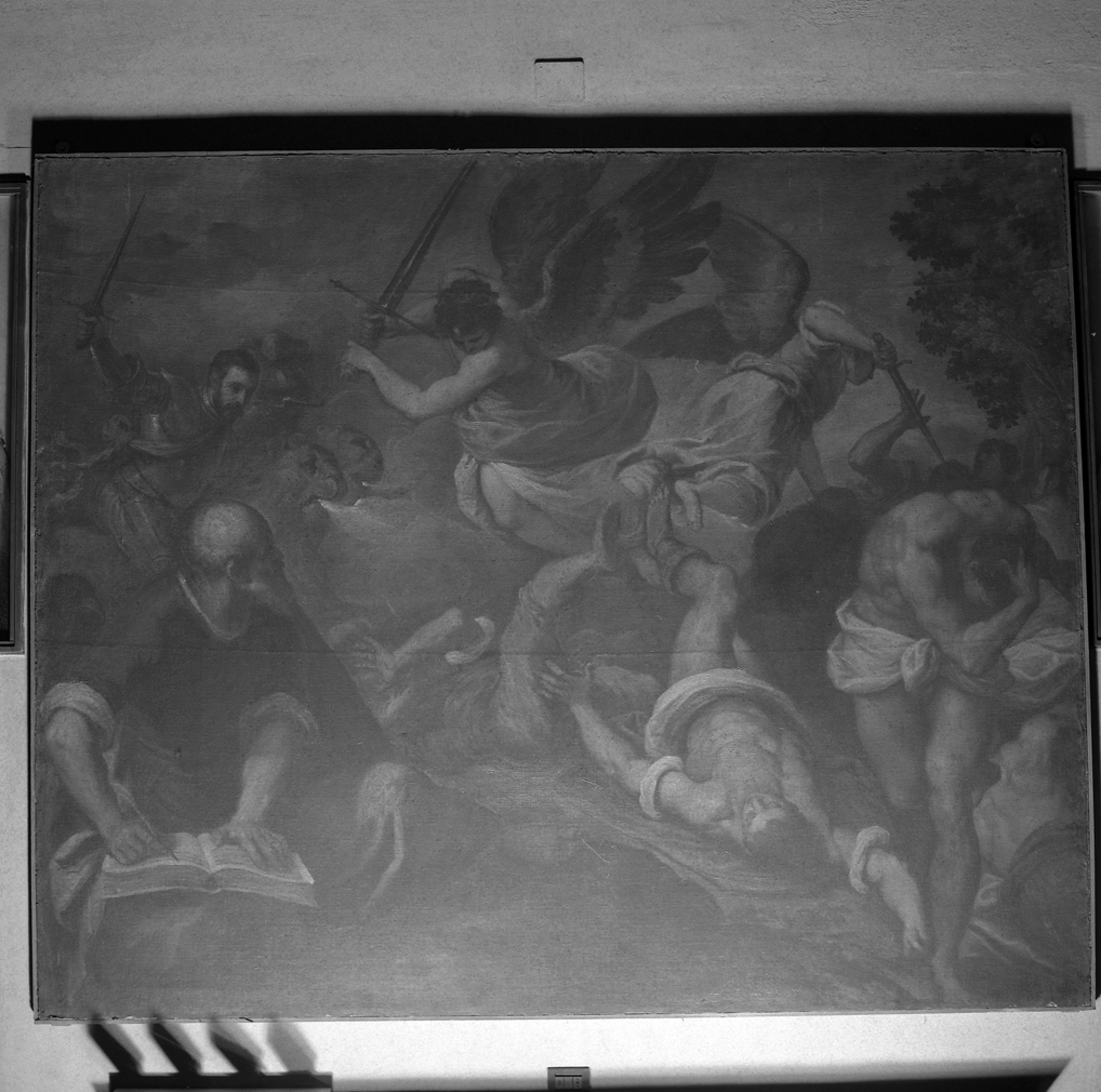 Angeli sterminatori (dipinto) di Negretti Jacopo detto Palma il Giovane (sec. XVI)