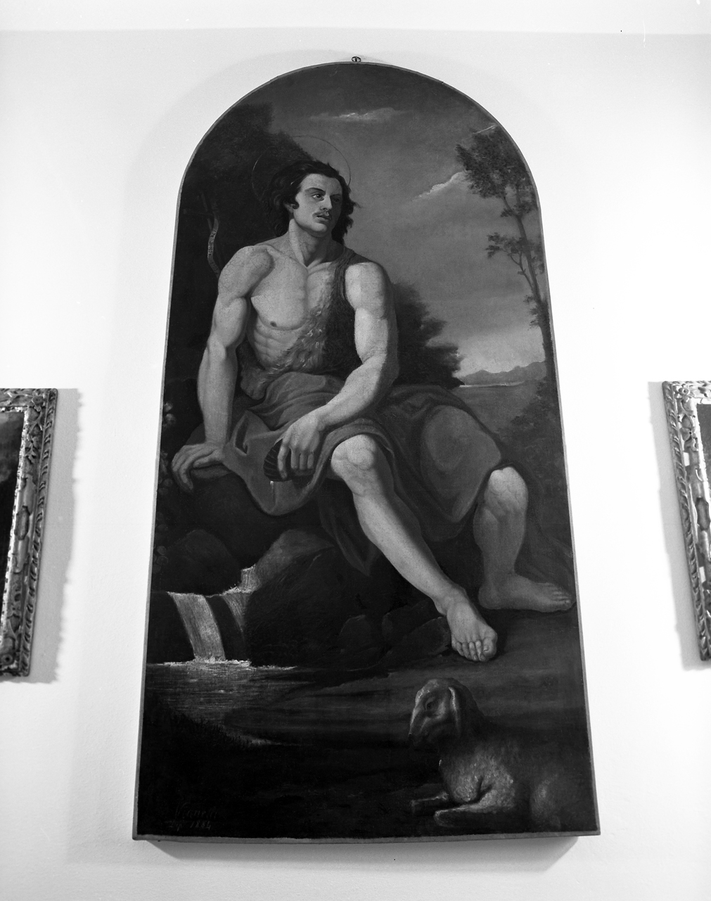 San Giovanni Battista (dipinto) di Vianelli Alberto (sec. XIX)