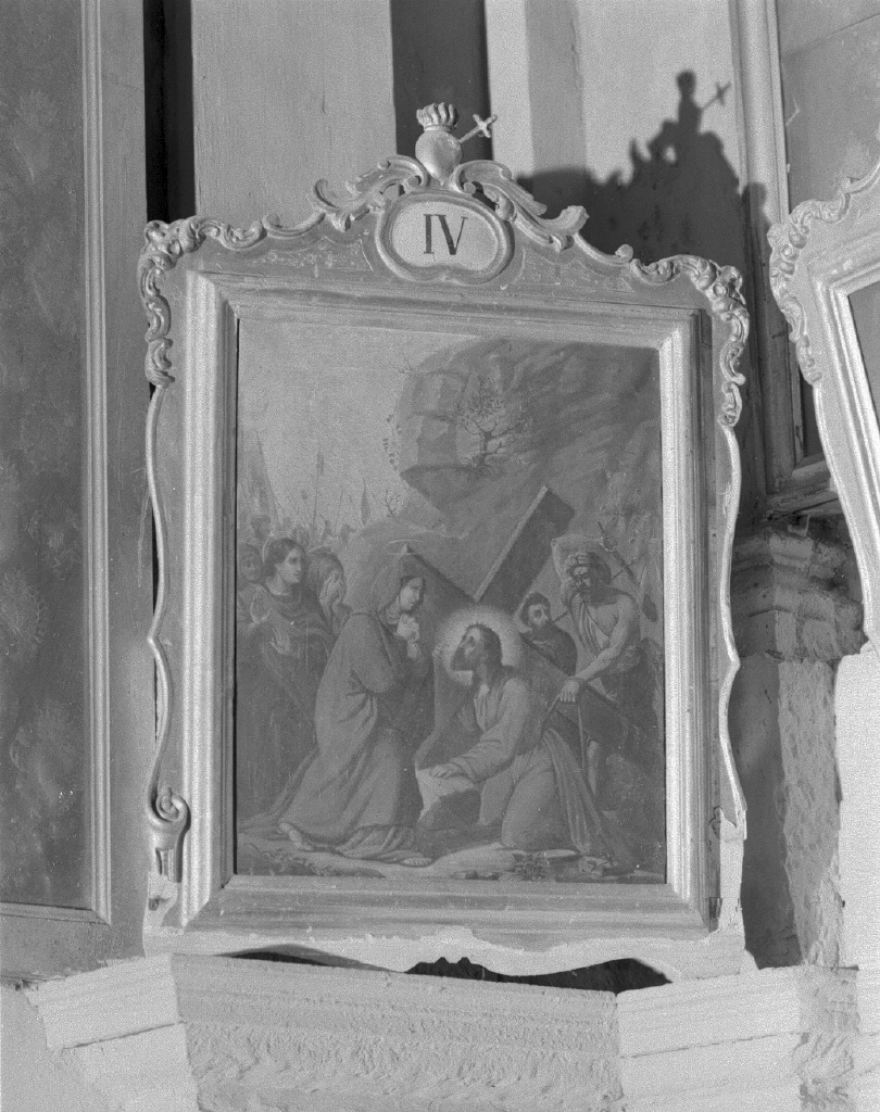 salita di Cristo al monte Calvario (dipinto) - bottega veneta (seconda metà sec. XIX)