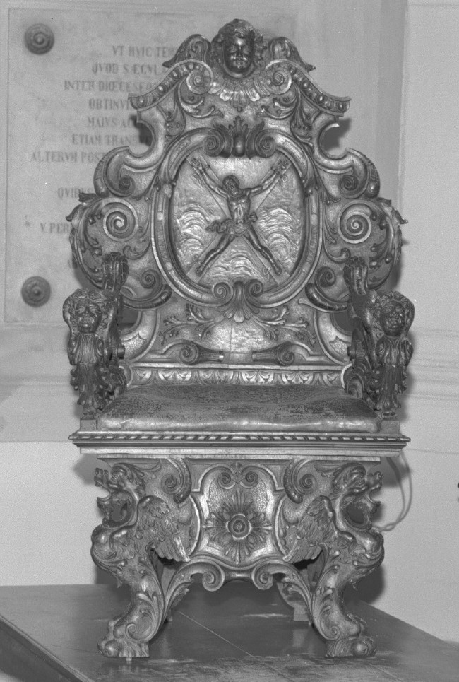 poltrona - da cerimonia - bottega veneta (metà sec. XVIII)