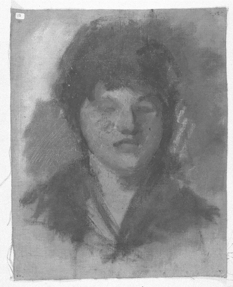 ritratto di donna (dipinto) di Naccari Aristide (secc. XIX/ XX)