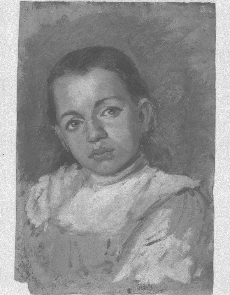 ritratto di bambina (dipinto) di Naccari Aristide (secc. XIX/ XX)