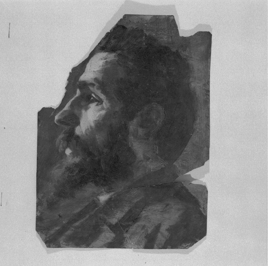 ritratto d'uomo di profilo (dipinto) di Naccari Aristide (fine/inizio secc. XIX/ XX)