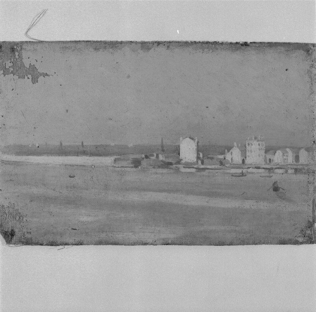 paesaggio marino (dipinto) di Naccari Aristide (fine/inizio secc. XIX/ XX)