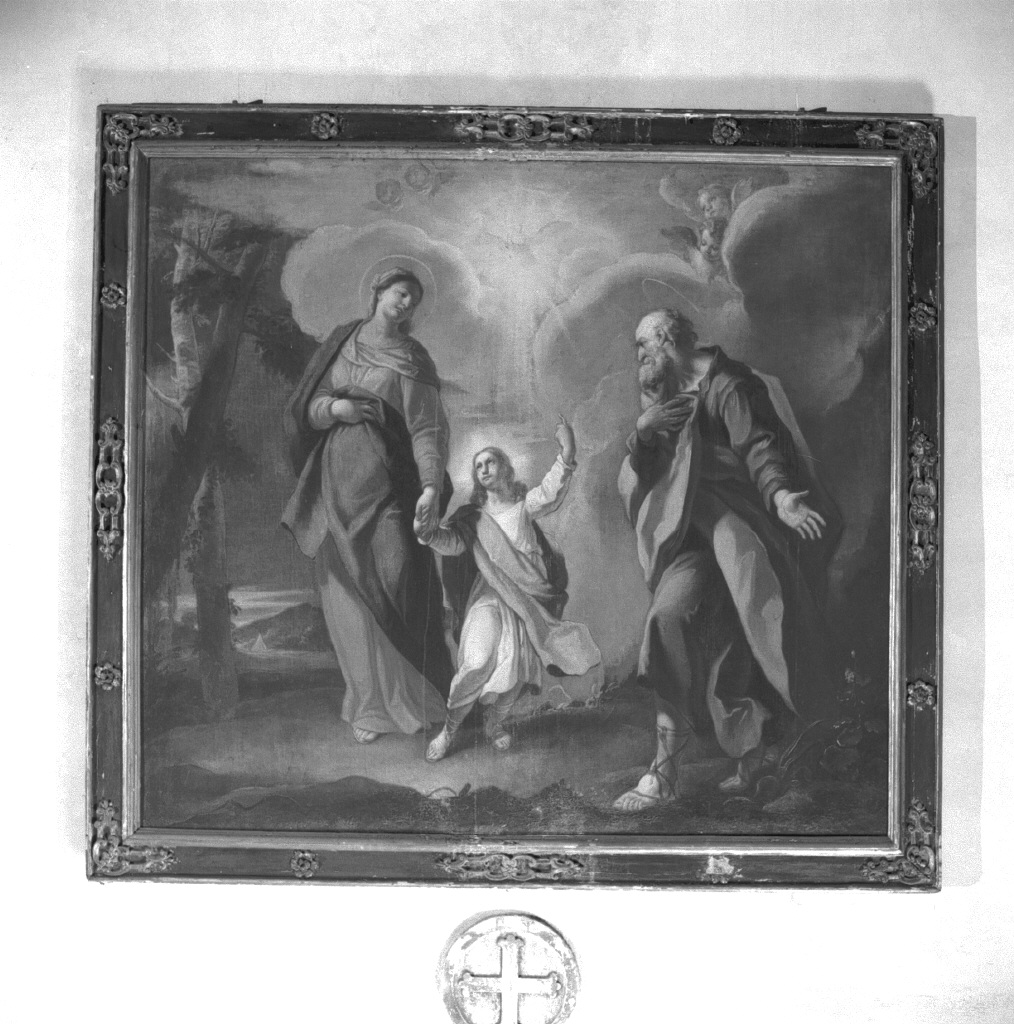 Sacra Famiglia (dipinto) di Brusaferro Girolamo (attribuito) (sec. XVIII)