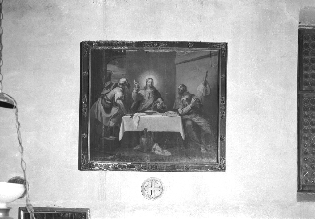 cena in Emmaus (dipinto) di Brusaferro Girolamo (attribuito) (sec. XVIII)