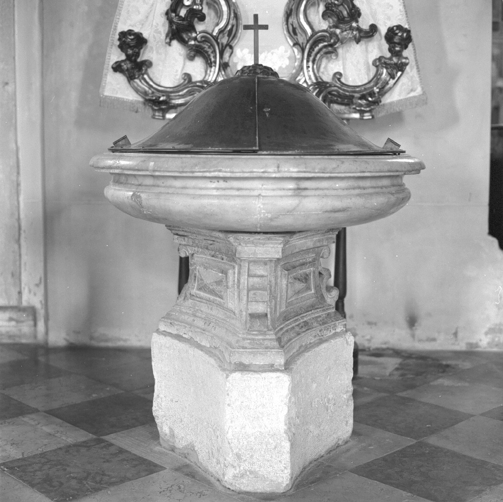 fonte battesimale - ambito veneto (secc. XVI/ XVII)