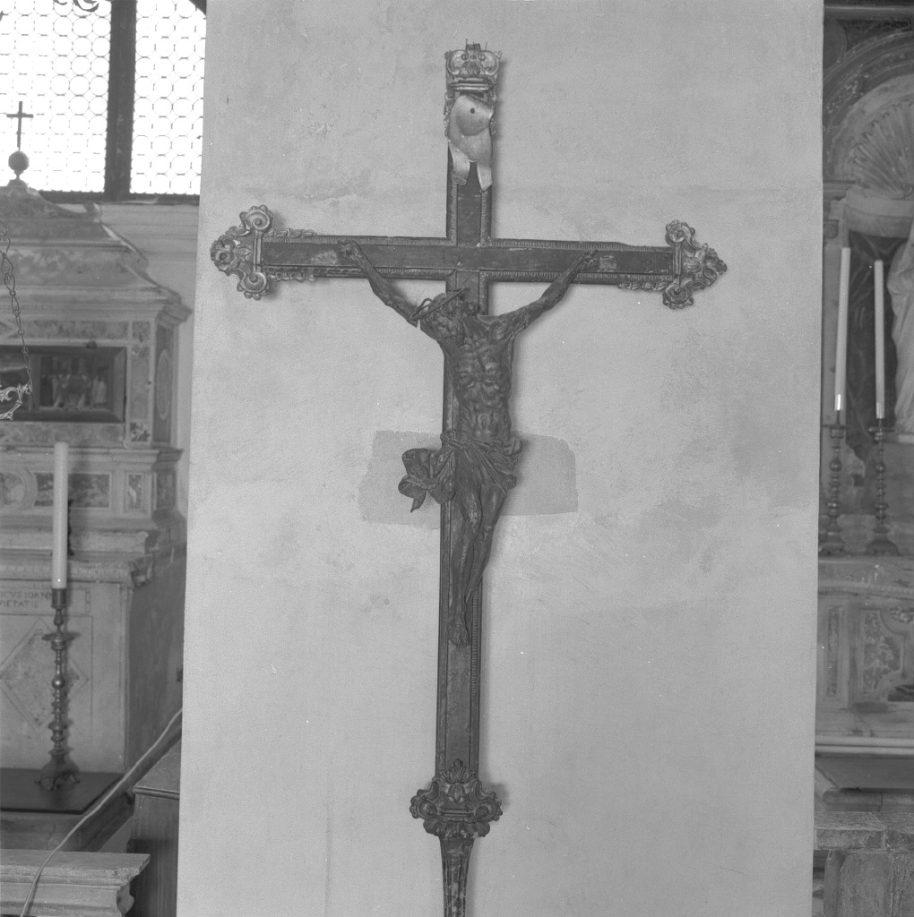Cristo crocifisso (croce processionale) - ambito veneto (secc. XVII/ XVIII)