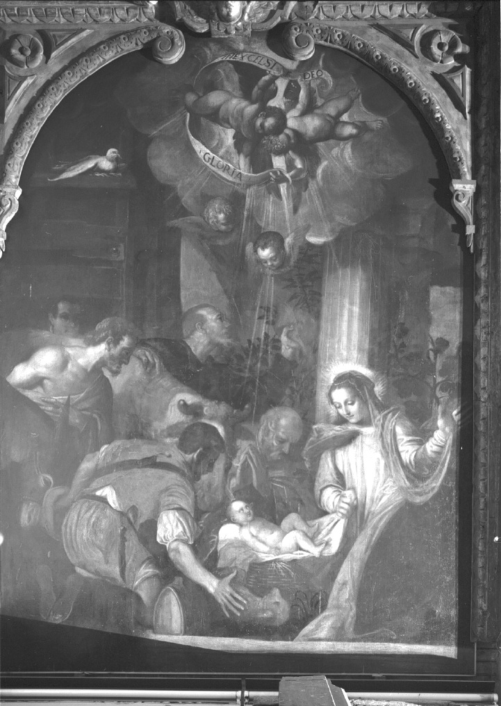 natività di Gesù (dipinto) di Benfatto Alvise detto Alvise del Friso (secc. XVI/ XVII)