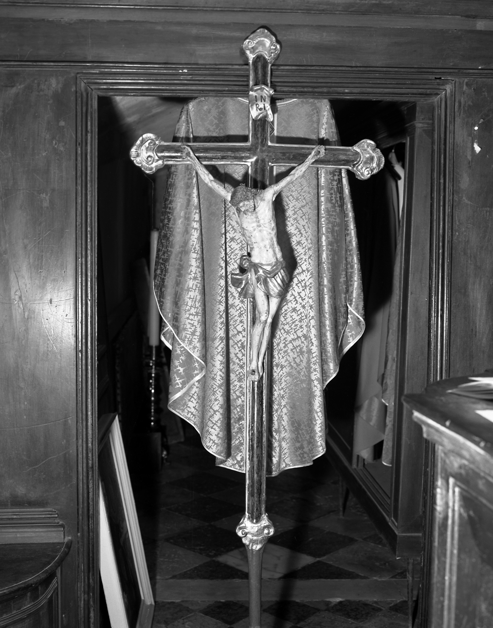 croce processionale, insieme - ambito veneto (sec. XVIII)