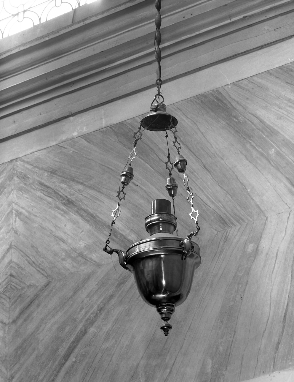 lampada pensile - ambito veneto (fine/inizio secc. XIX/ XX)