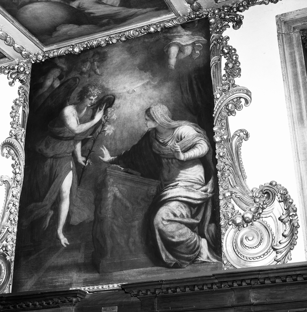 Annunciazione (dipinto) di Porta Giuseppe detto Giuseppe Salviati (metà sec. XVI)