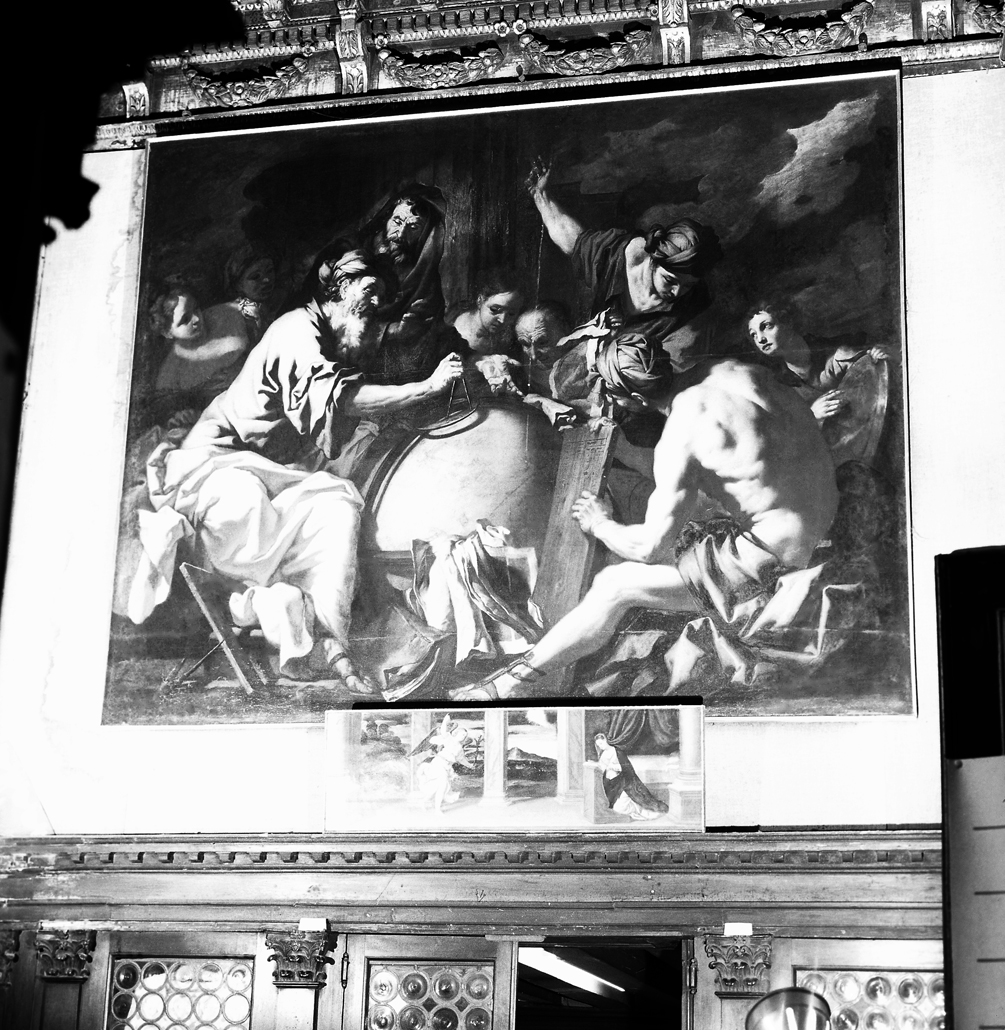 Abramo spartisce il mondo (dipinto) di Zanchi Antonio (seconda metà sec. XVII)