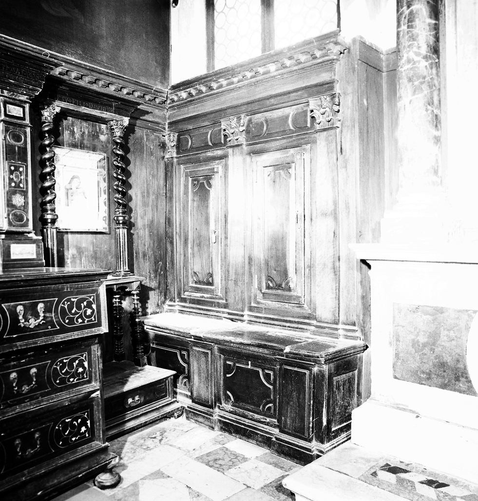 cassapanca - ambito veneto (prima metà sec. XIX)