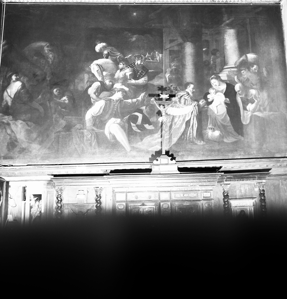 adorazione dei Re Magi (dipinto) di Muttoni Pietro detto Pietro della Vecchia (prima metà sec. XVII)