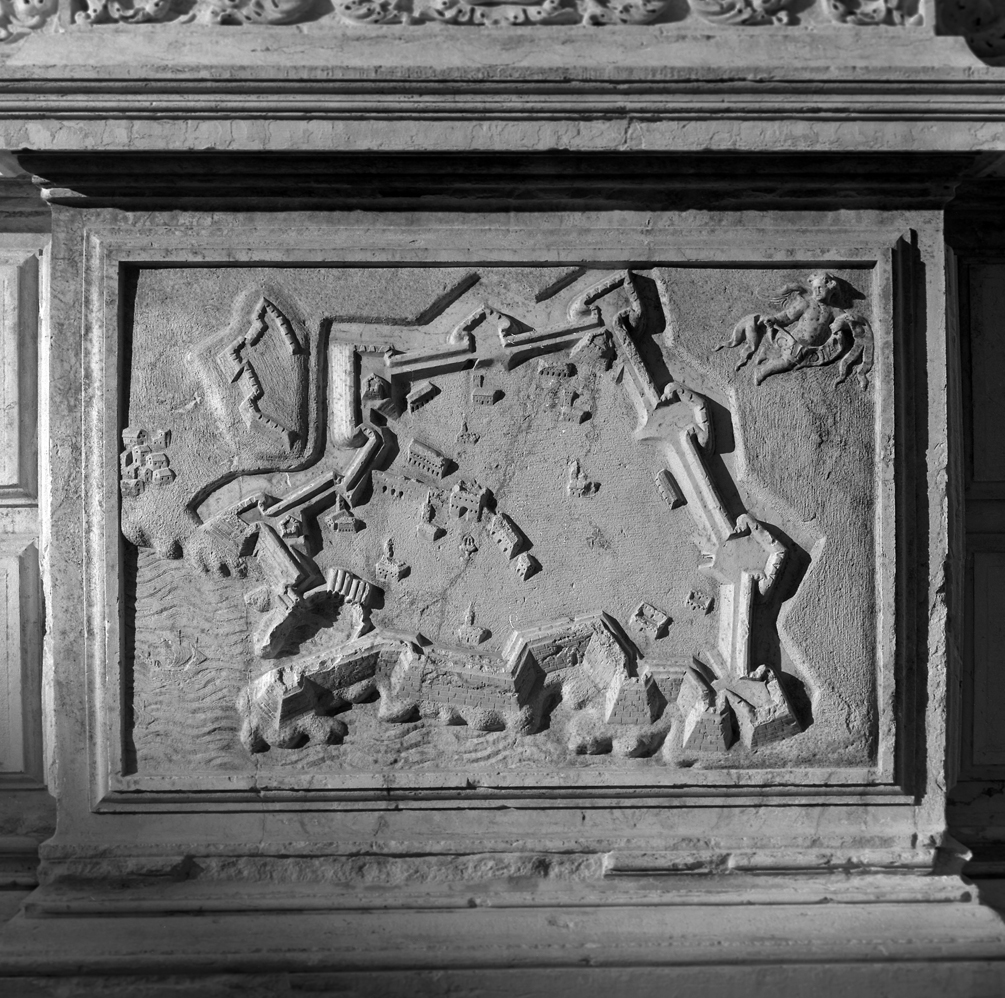 Pianta della città di Candia (rilievo, elemento d'insieme) di Sardi Giuseppe (sec. XVII)