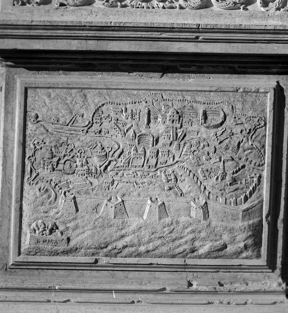 Pianta della città di Roma (rilievo, elemento d'insieme) di Sardi Giuseppe (sec. XVII)