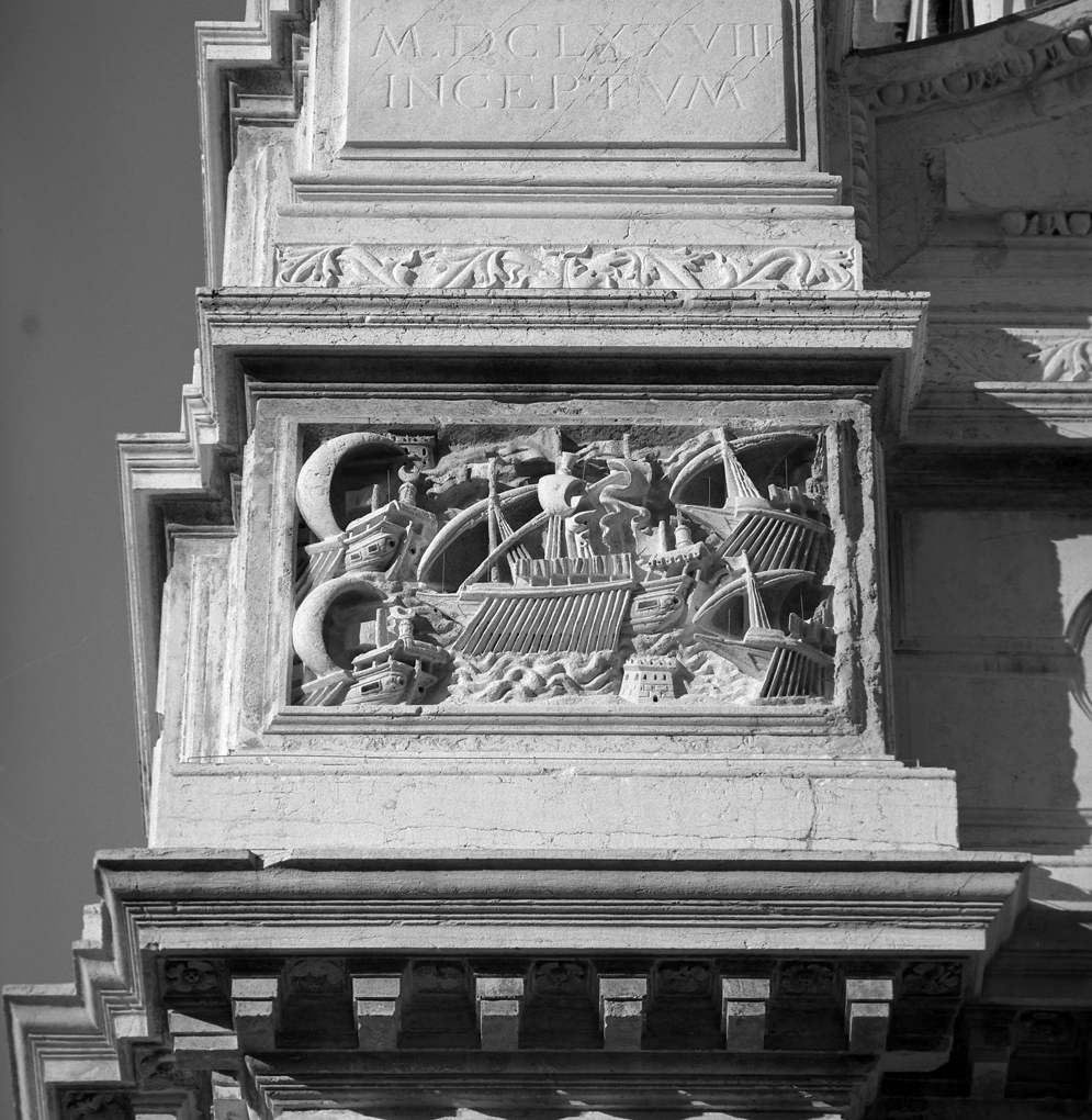 battaglia navale (rilievo, elemento d'insieme) di Sardi Giuseppe (sec. XVII)