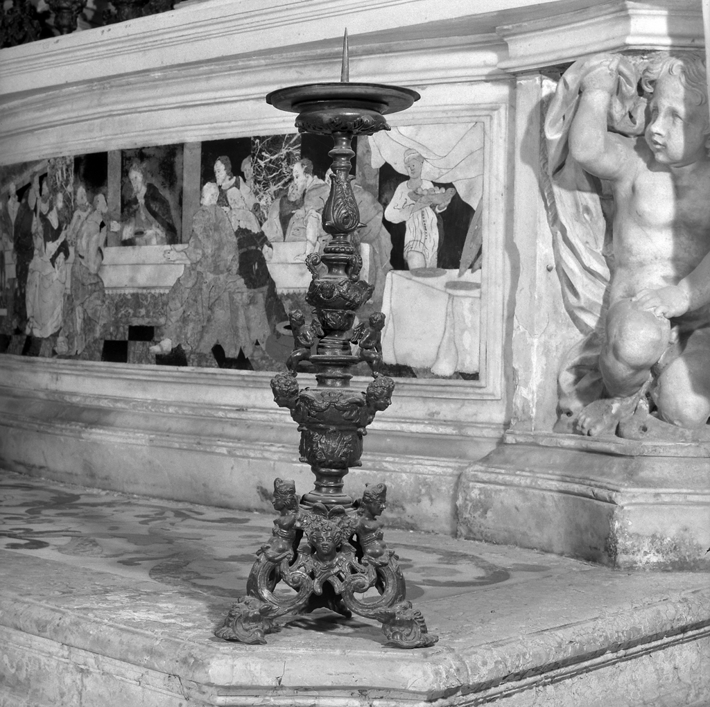 candeliere d'altare - ambito veneziano (fine/inizio secc. XVI/ XVII)