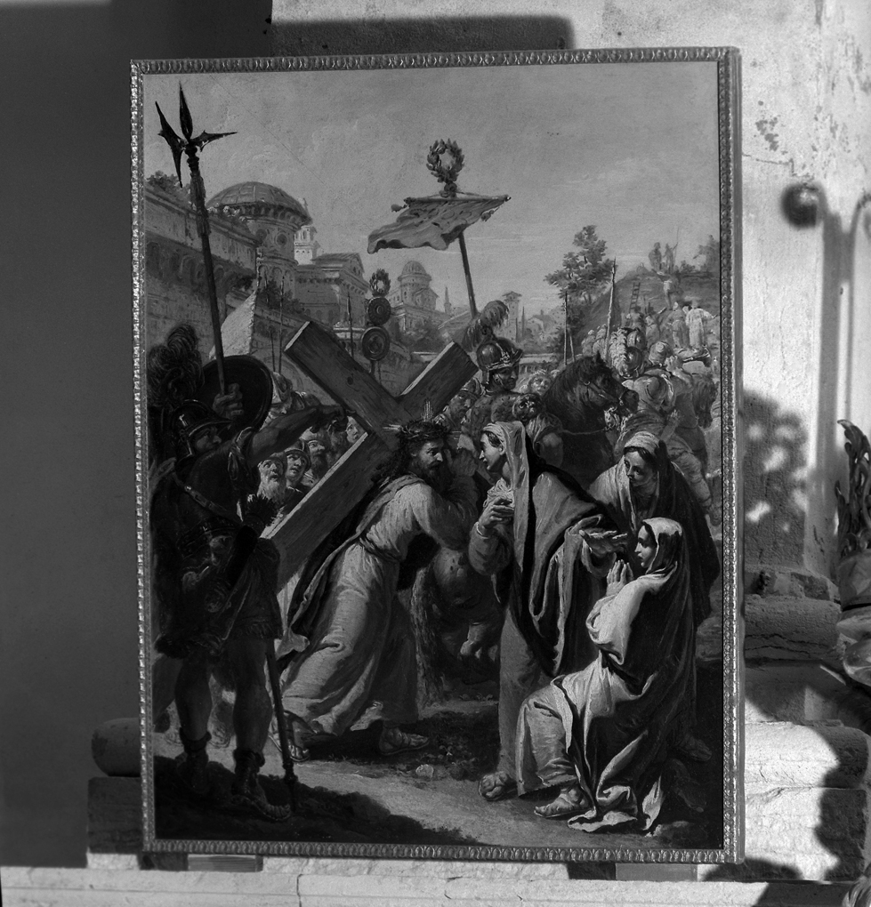 stazione IV: Gesù incontra la Madonna (dipinto, elemento d'insieme) di Fontebasso Francesco (sec. XVIII)