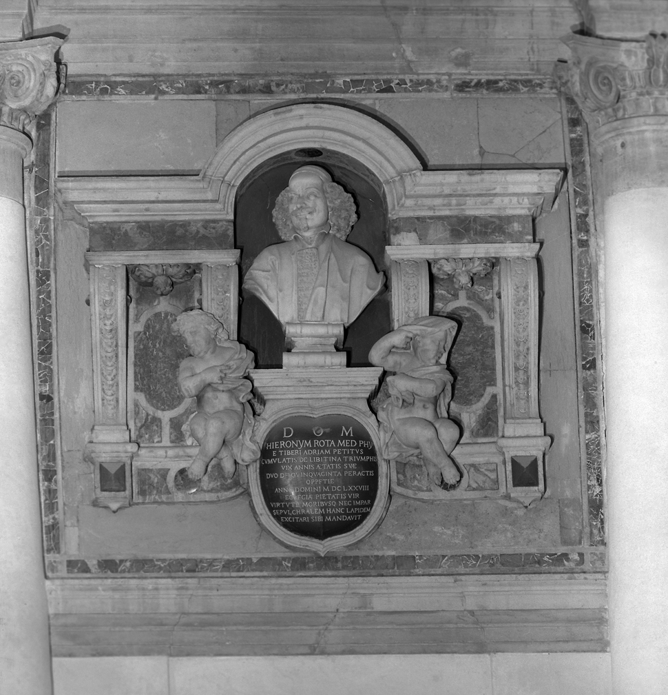 Busto di Girolamo Rota, putti (monumento funebre) - ambito veneto (sec. XVII)