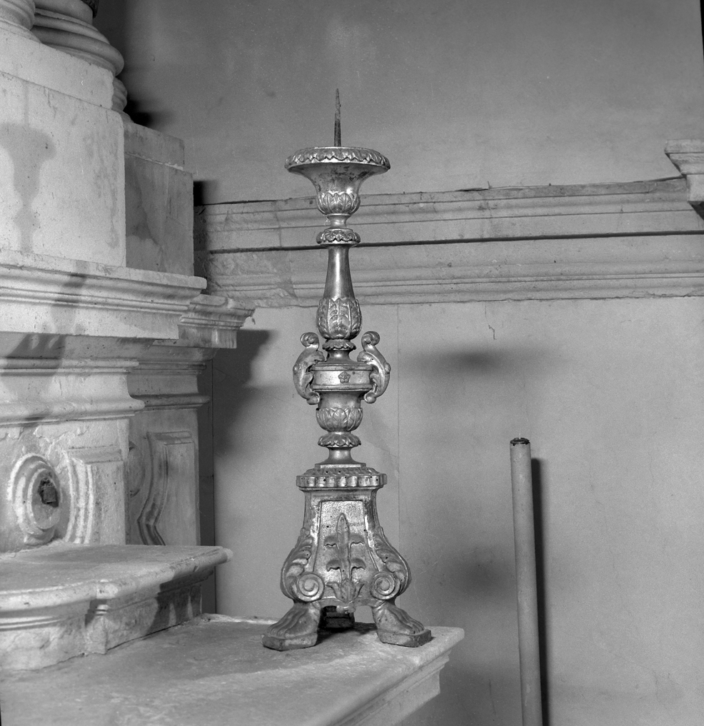 candeliere d'altare - ambito veneziano (fine/inizio secc. XVIII/ XIX)