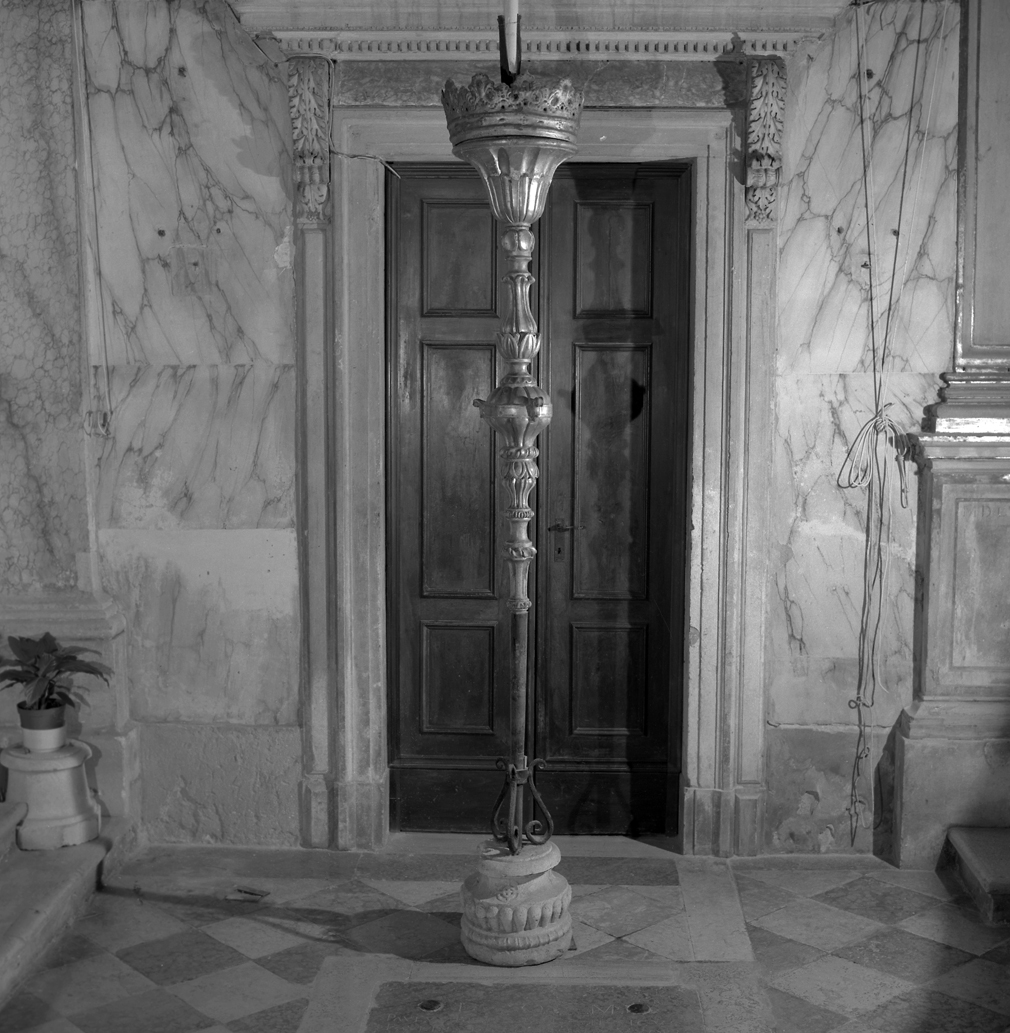 candelabro portatile - ambito veneto (sec. XVIII)