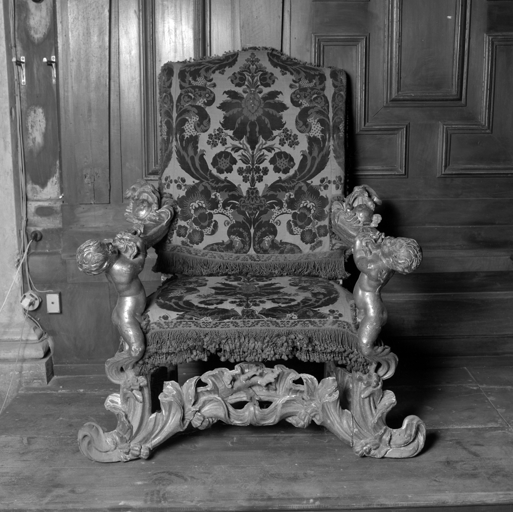 tessuto, elemento d'insieme - bottega veneziana (primo quarto sec. XVIII)