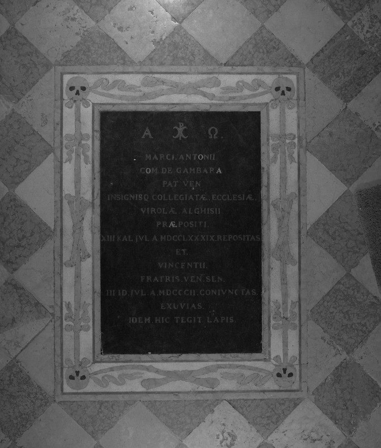 lapide tombale - ambito veneto (sec. XVIII)