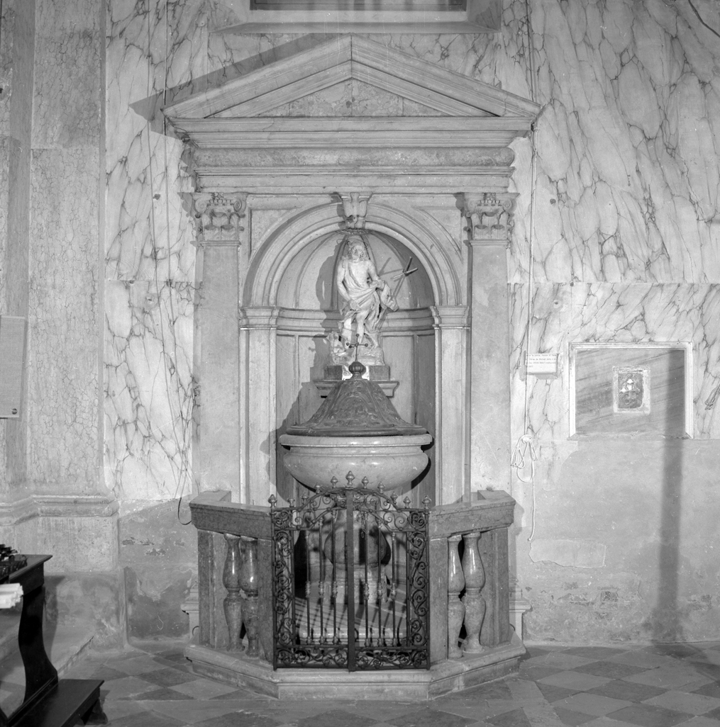 balaustrata del fonte battesimale, insieme - ambito veneto (sec. XVIII)