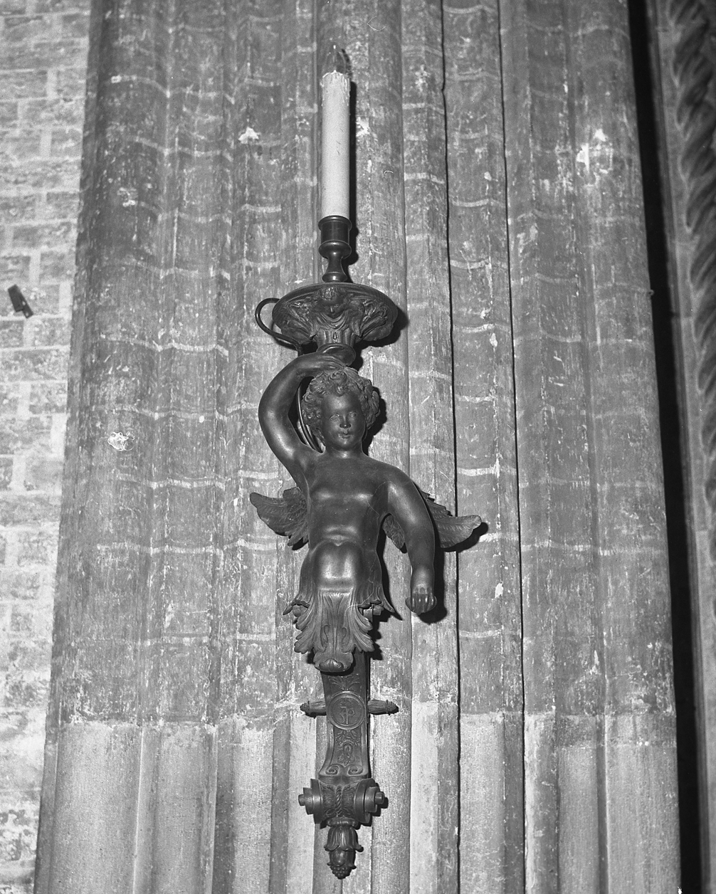 angelo (candeliere da parete) di Munaretti Emanuele (secc. XIX/ XX)