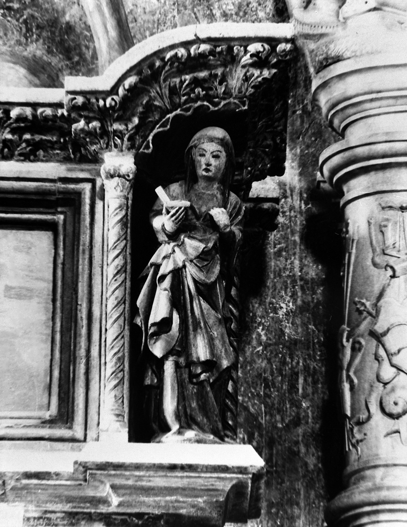 Madonna annunciata (scultura, elemento d'insieme) - ambito veneziano (inizio sec. XV)