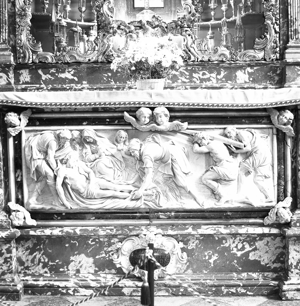 deposizione di Cristo nel sepolcro (rilievo) di Cabianca Francesco detto Penso (sec. XVIII)