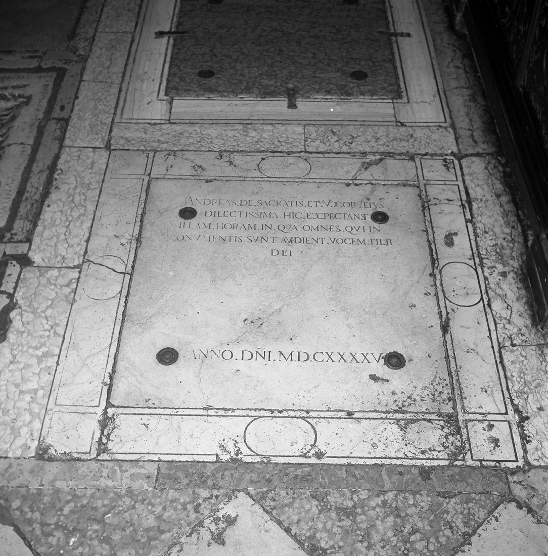 lastra tombale - ambito veneto (sec. XVI)