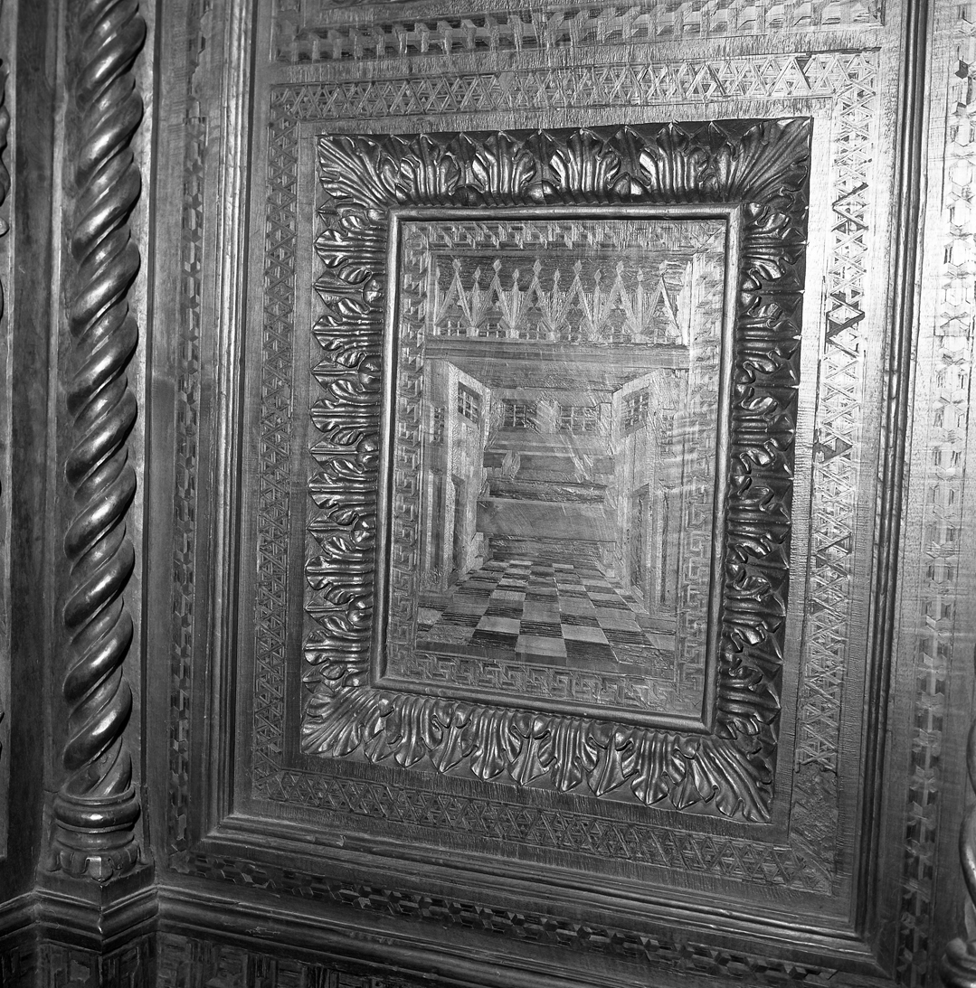 decorazione a intarsio, elemento d'insieme di Cozzi Marco (sec. XV)