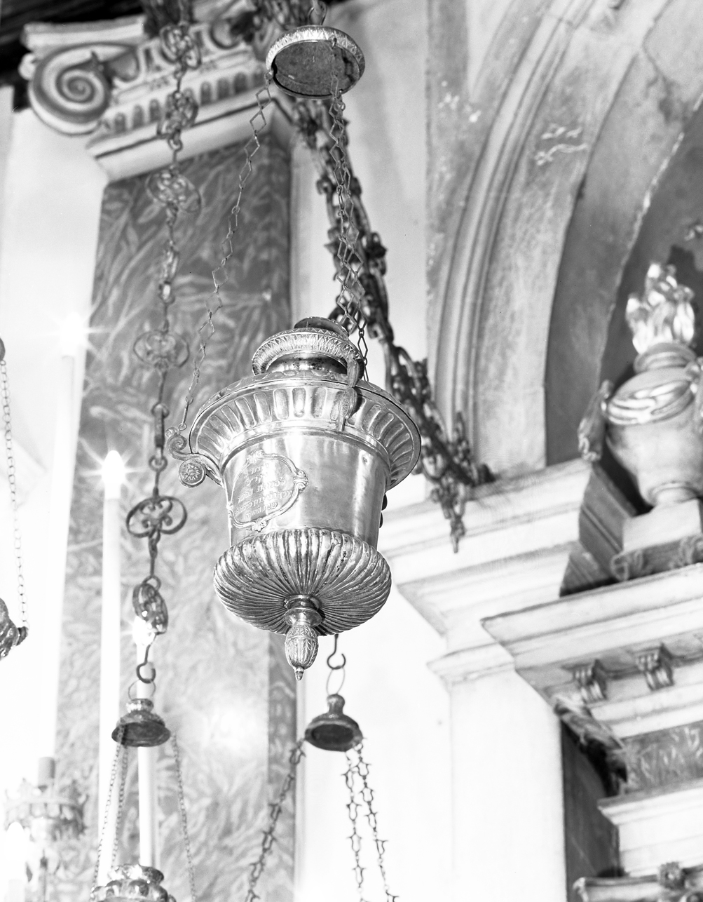 lampada pensile - bottega veneziana (metà sec. XIX)