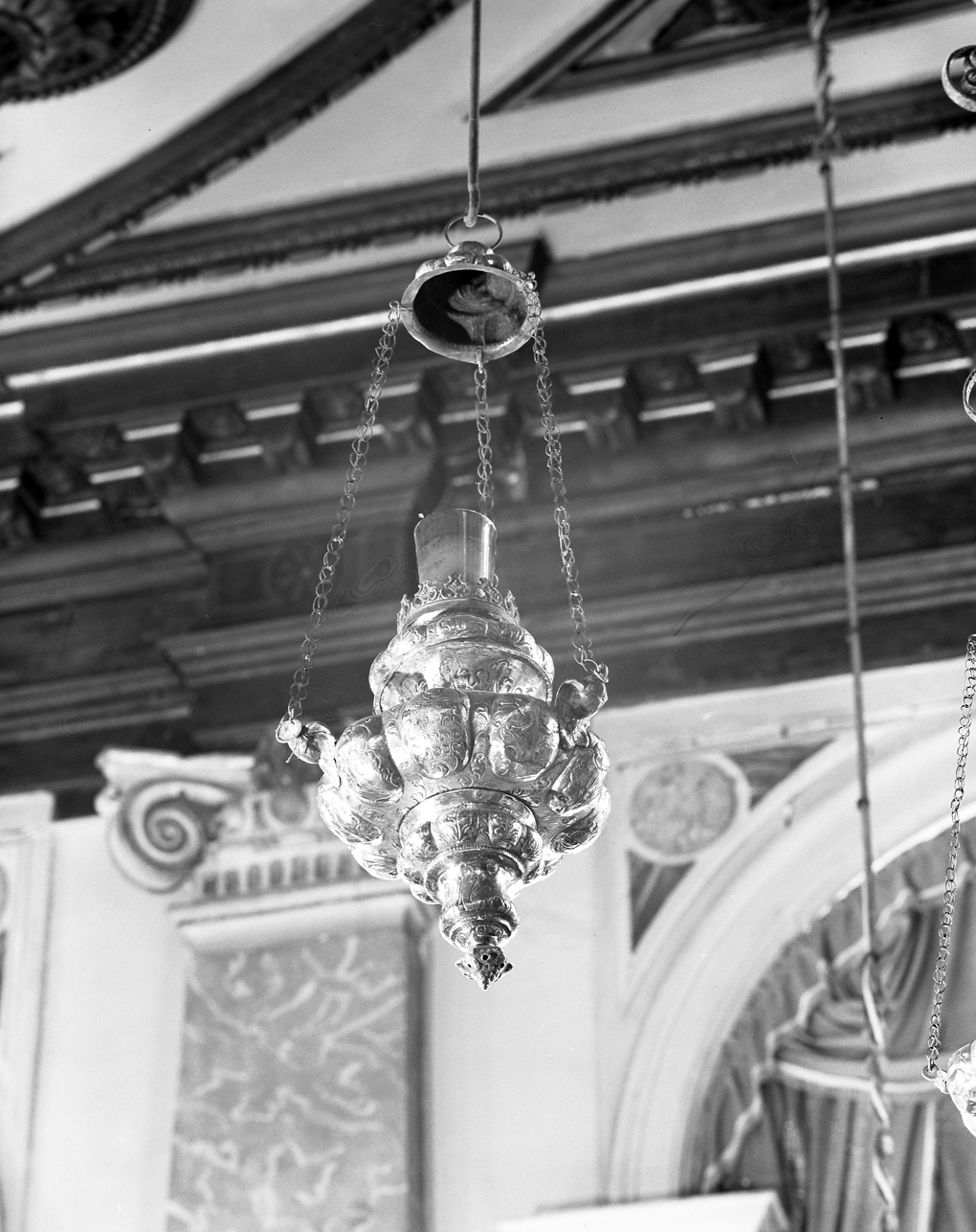 lampada pensile - bottega veneziana (prima metà sec. XVIII)