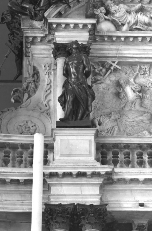 San Sebastiano (statuetta, opera isolata) di Mazza Giuseppe (sec. XVIII)