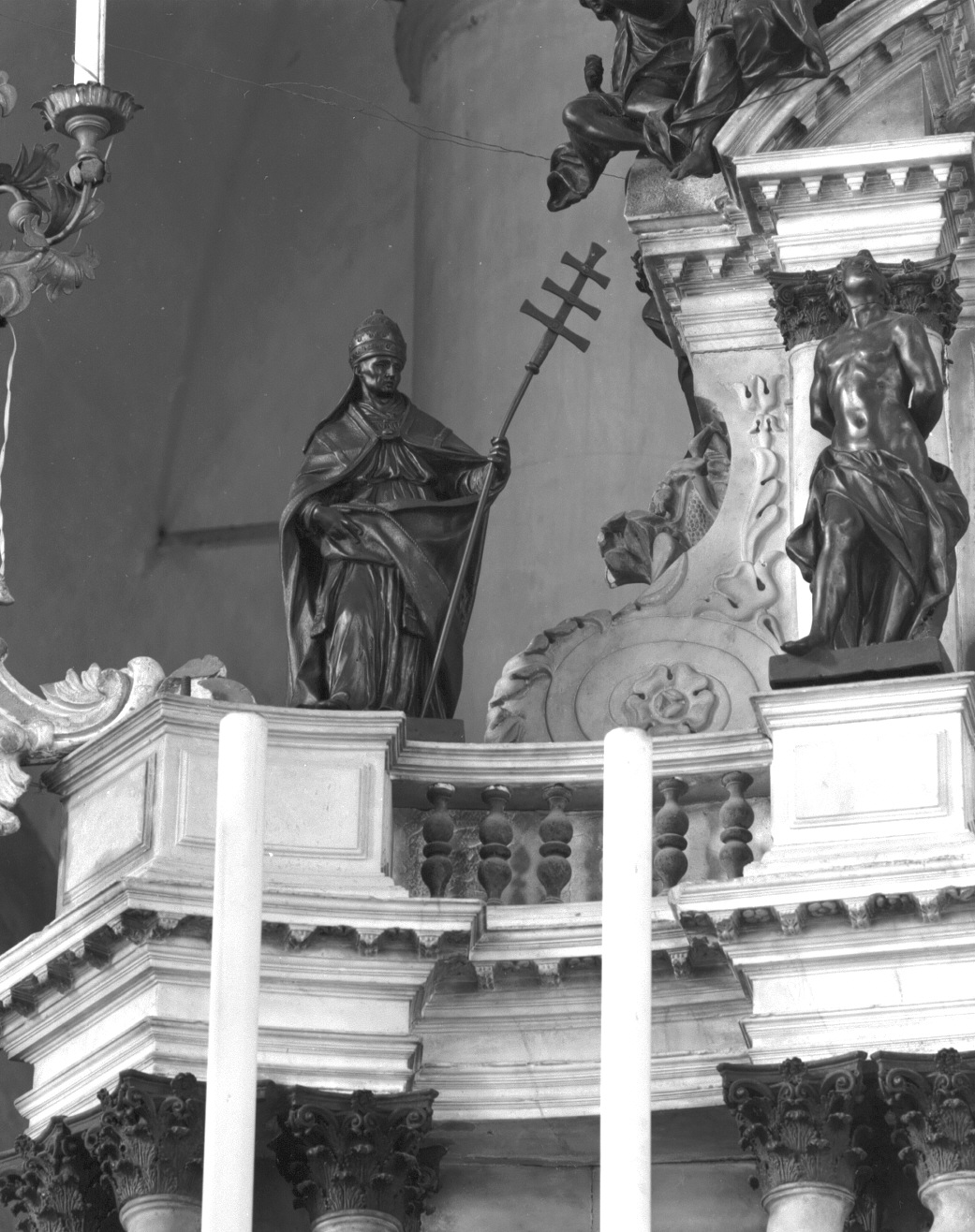 Padre della Chiesa (statuetta, opera isolata) di Mazza Giuseppe (sec. XVIII)