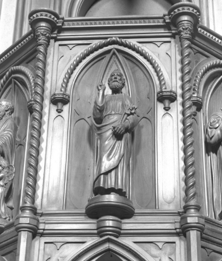 San Pietro Apostolo (statuetta) di Meduna Giovanni Battista (sec. XIX)