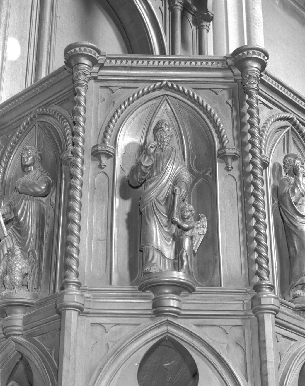 San Matteo Evangelista (statuetta) di Meduna Giovanni Battista (sec. XIX)