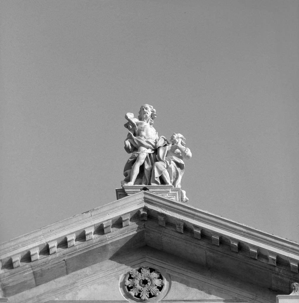 Cristo e San Tommaso Apostolo (gruppo scultoreo) - ambito veneto (sec. XVIII)