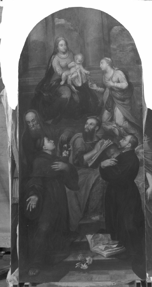 Madonna con Bambino e i santi Antonio da Padova e Apollonia (dipinto) di Heintz Daniel (sec. XVII)